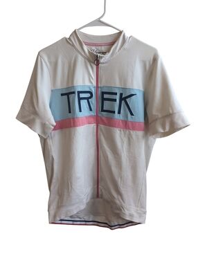Bontrager Classique Trek White Retro Cycling Jersey Size Extra Large
